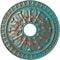 Ekena Millwork Warsaw Ceiling Medallion (Canopies up to 3 1/2"), 18"OD x 3 1/2"ID x 1 3/8"P, Copper Green Patina CM18WACGS - alternate 1